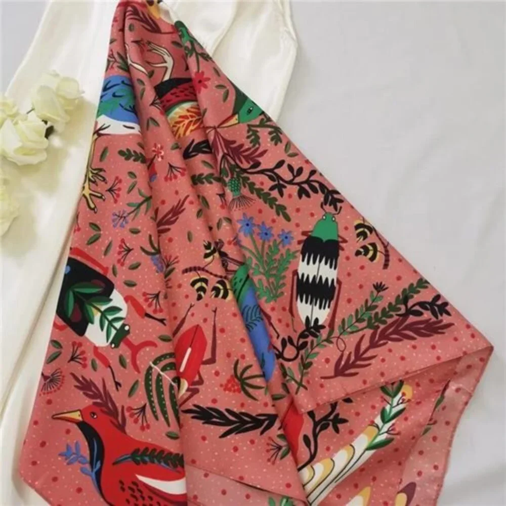 Silk Like Head Scarf Women Satin Large Hair Scarves 35
